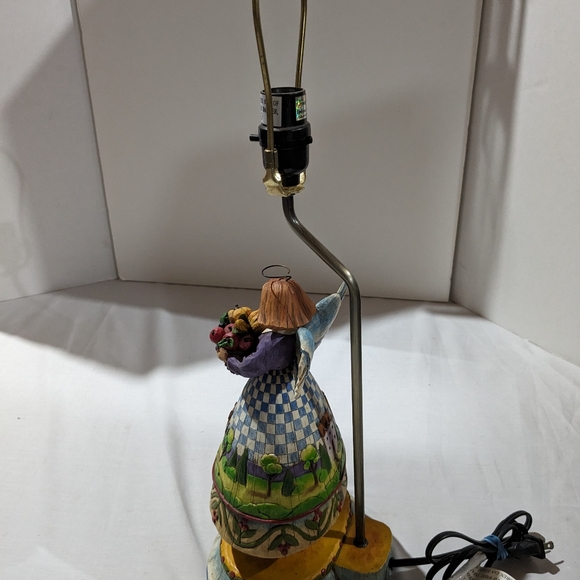 Jim Shore Lamp- Heartwood Creek- angel with vegetable basket 2004 - Picture 9 of 14